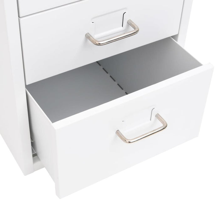 Mobile File Cabinet White 28X41X69 Cm Metal Ttpkol