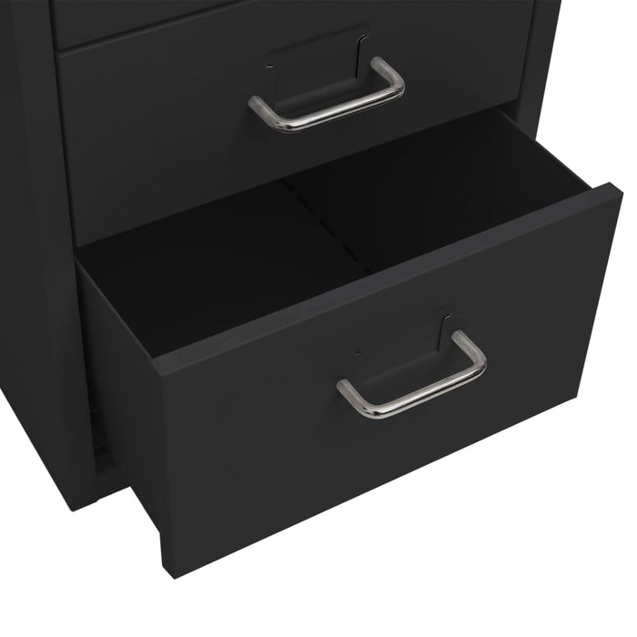 Mobile File Cabinet Black 28X41X69 Cm Metal Ttpkon