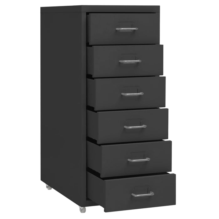 Mobile File Cabinet Anthracite 28X41X69 Cm Metal Ttpkok
