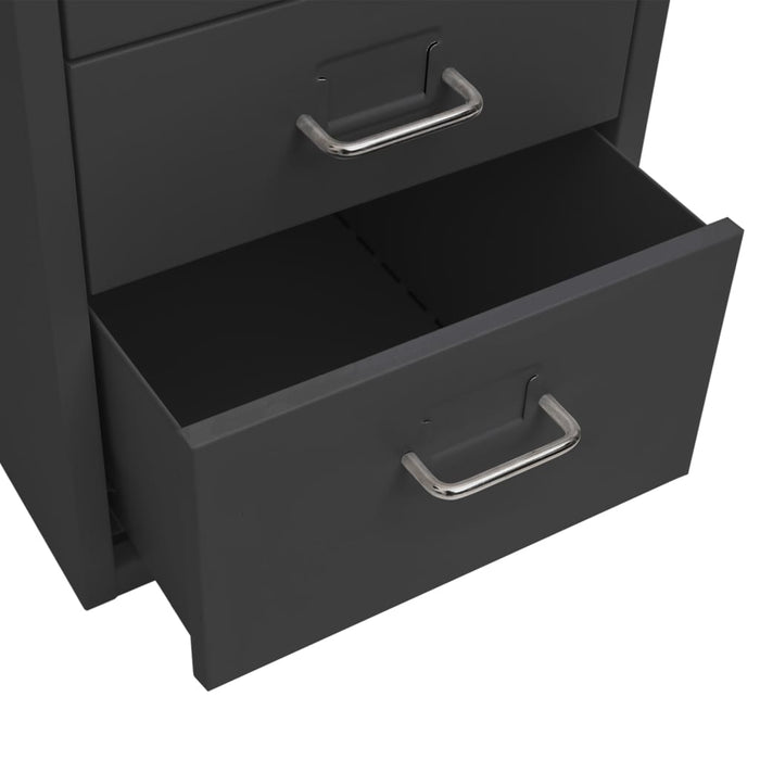Mobile File Cabinet Anthracite 28X41X69 Cm Metal Ttpkok