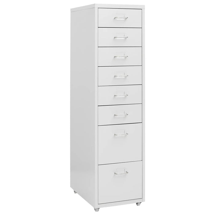 Mobile File Cabinet Grey 28X41X109 Cm Metal Ttpkxo