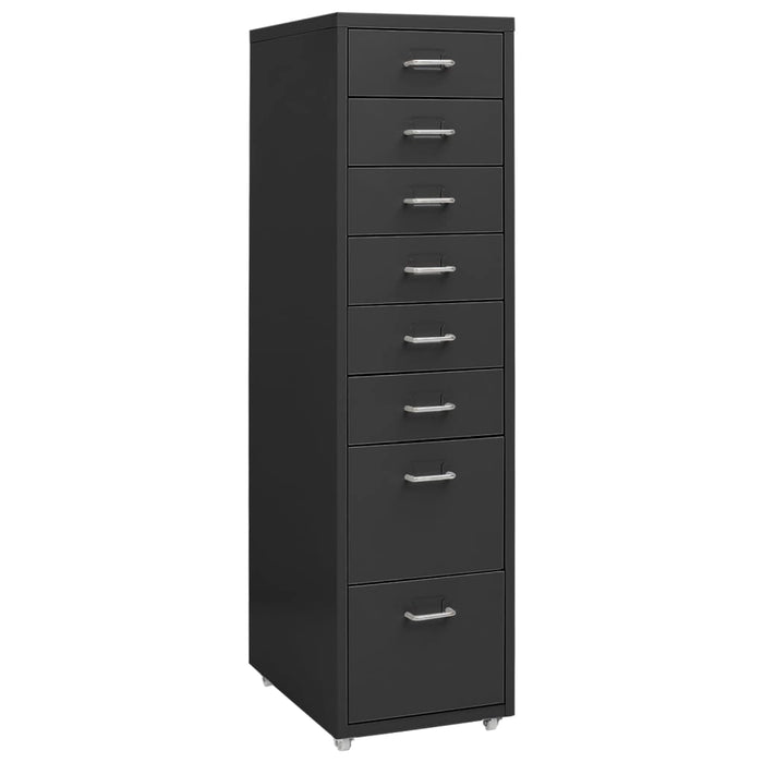 Mobile File Cabinet Anthracite 28X41X109 Cm Metal Ttpkxt
