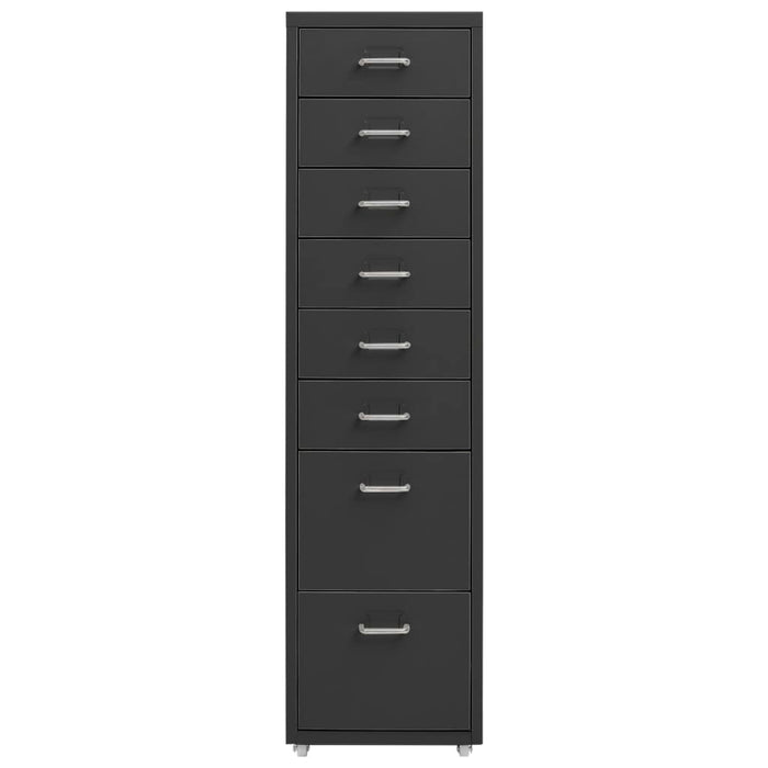 Mobile File Cabinet Anthracite 28X41X109 Cm Metal Ttpkxt