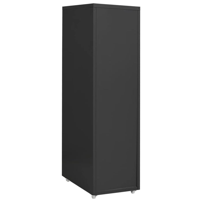 Mobile File Cabinet Anthracite 28X41X109 Cm Metal Ttpkxt