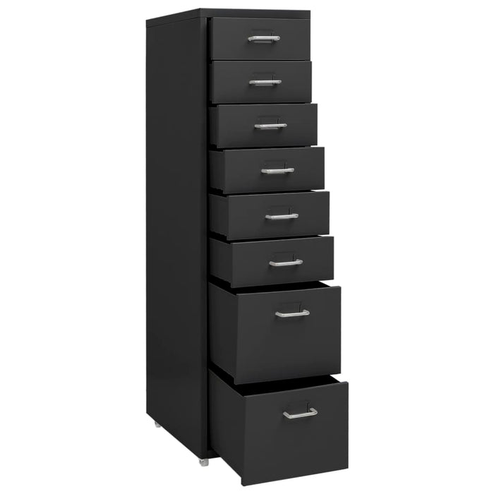 Mobile File Cabinet Anthracite 28X41X109 Cm Metal Ttpkxt