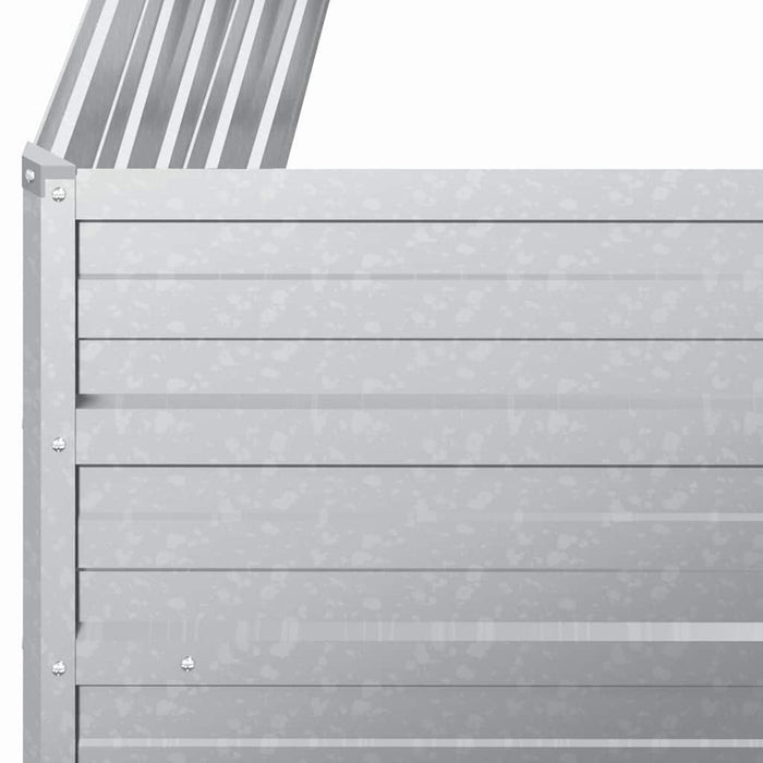 Garden Raised Bed 100X100X77 Cm Galvanized Steel Silver Tolnnt