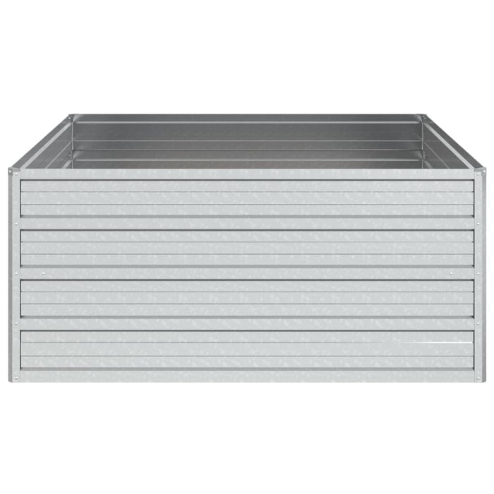 Garden Raised Bed 100X100X45 Cm Galvanized Steel Silver Tolnnp