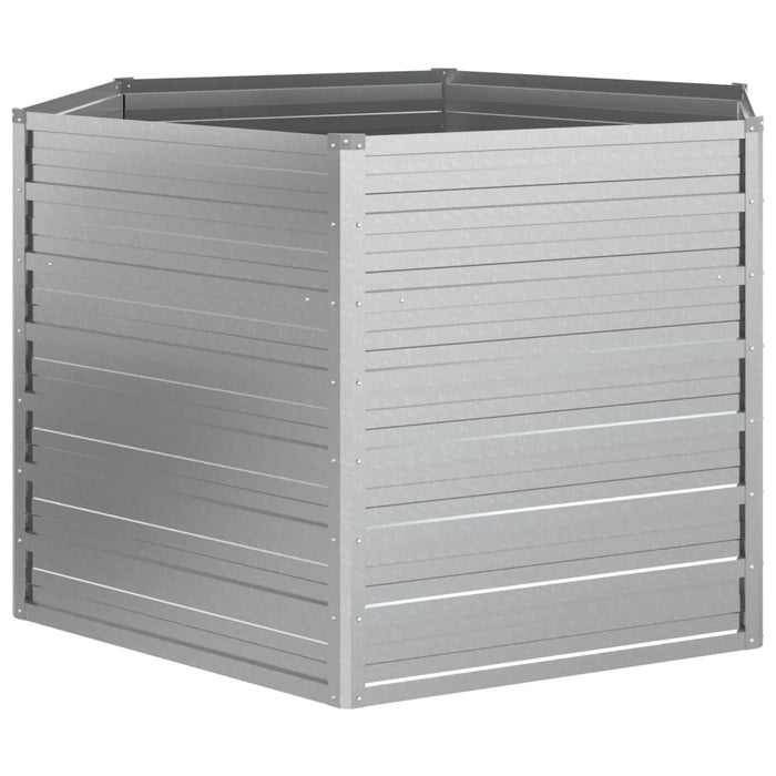 Garden Raised Bed 129X77 Cm Galvanized Steel Silver Tolnkn