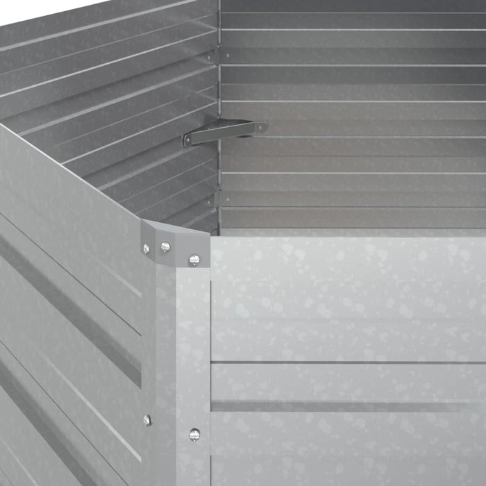 Garden Raised Bed 129X77 Cm Galvanized Steel Silver Tolnkn