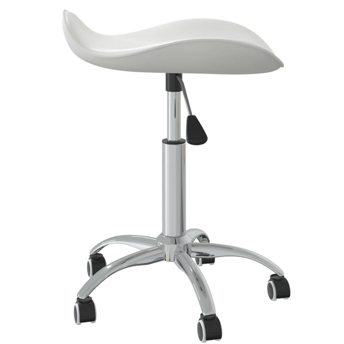 Swivel Dining Chair White Faux Leather Tbnnplp