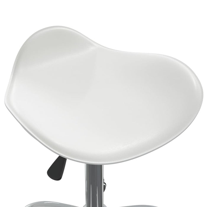 Swivel Dining Chair White Faux Leather Tbnnplp