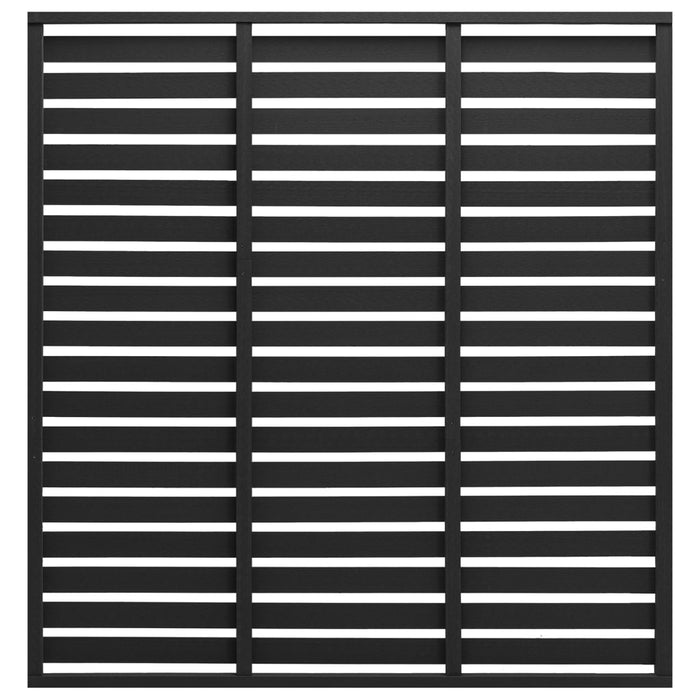 Fence Panel Wpc 180X180 Cm Black Tonooo