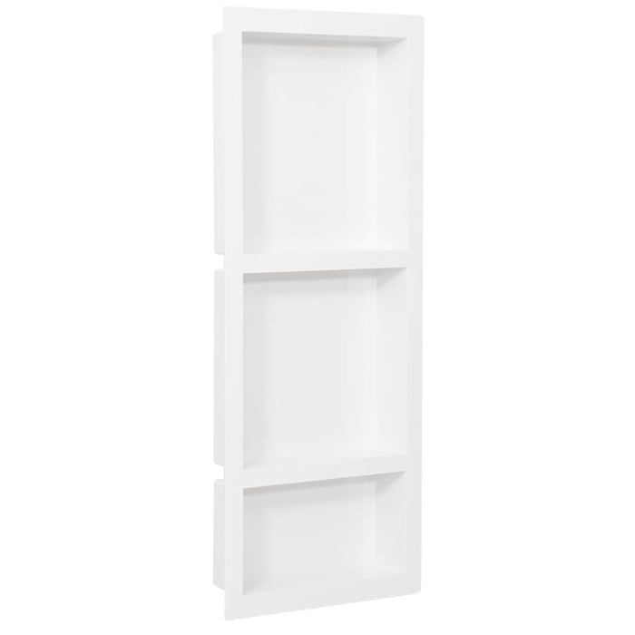 Shower Niche With 3 Compartments Matt White 41X99X9 Cm Opotkk