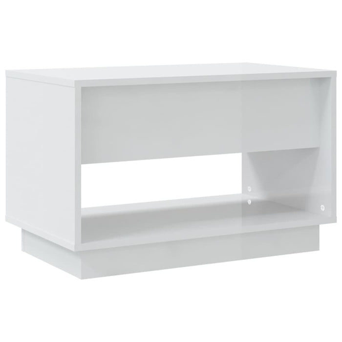 Tv Cabinet Glossy Look White 70X41X44 Cm Engineered Wood Nbkpbb