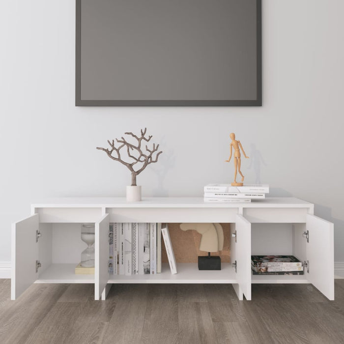 Tv Cabinet White 120X30X40.5 Cm Engineered Wood Nbkpip