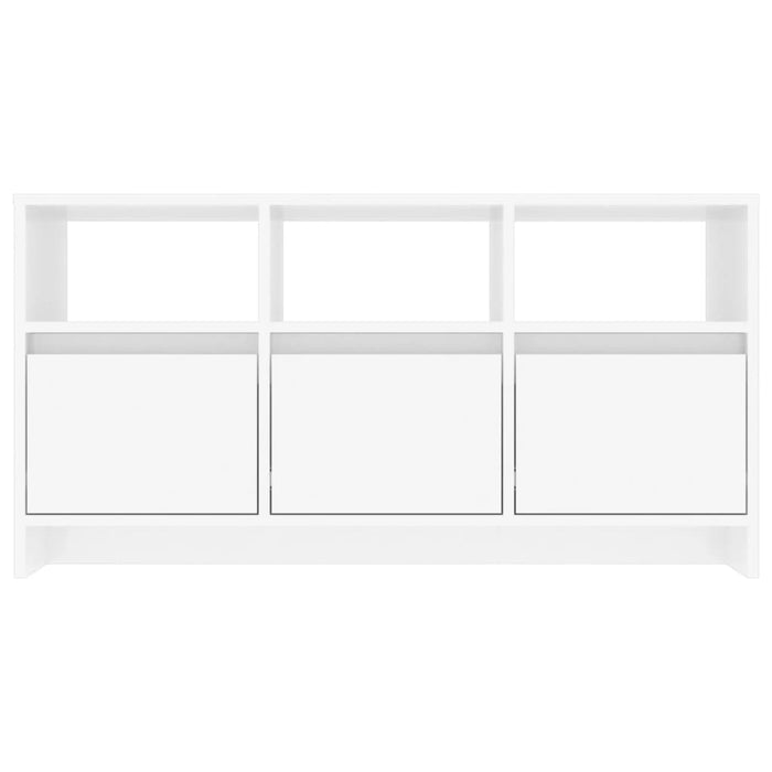 Tv Cabinet Glossy Look White 102X37.5X52.5 Cm Engineered Wood Nbknbl