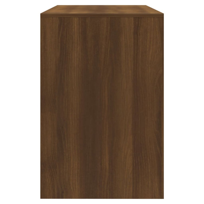 3 Piece Dining Set Brown Oak Engineered Wood Noxkio