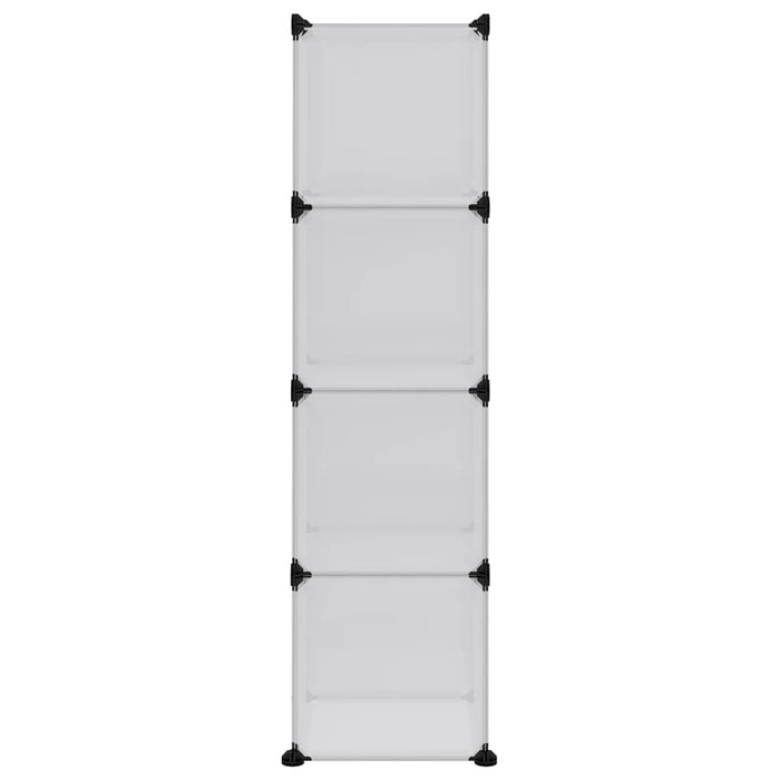Storage Cube Organiser With 12 Cubes And Doors Transparent Pp Tabppp