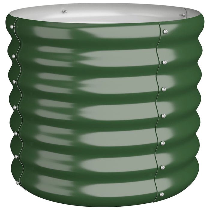 Garden Planter Powder-Coated Steel 40X40X36 Cm Green Tonnat