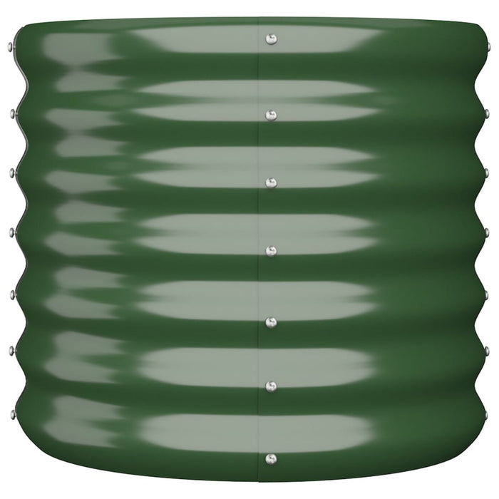 Garden Planter Powder-Coated Steel 40X40X36 Cm Green Tonnat