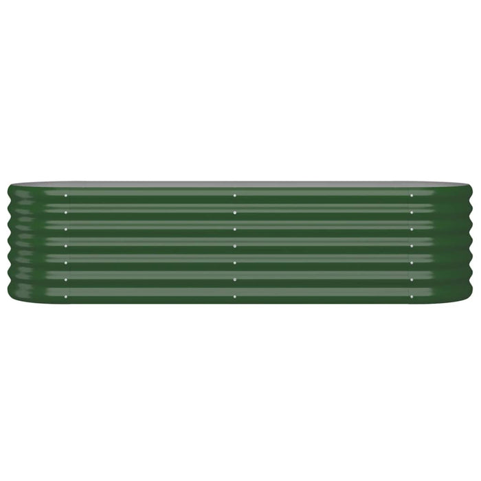 Garden Raised Bed Galvanised Steel 152X40X36 Cm Green Tonnln