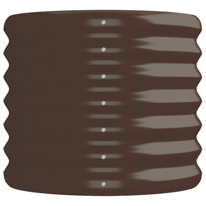 Garden Raised Bed Galvanised Steel 152X40X36 Cm Brown Tonnib