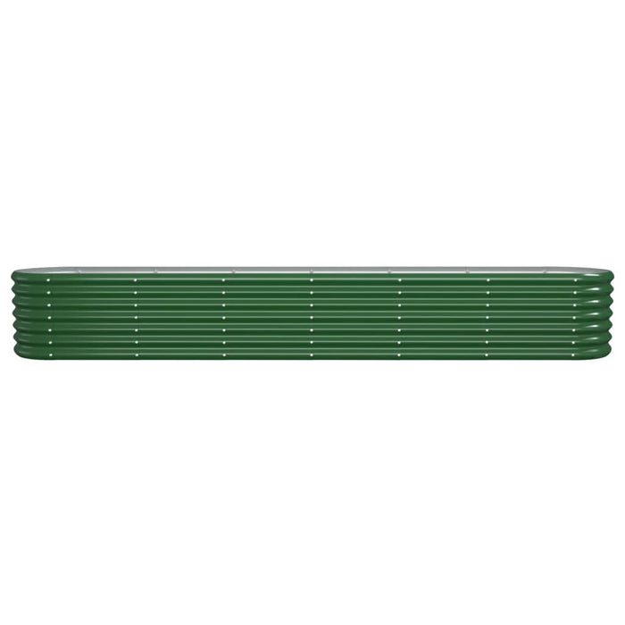 Garden Raised Bed Galvanised Steel 260X40X36 Cm Green Tonnin