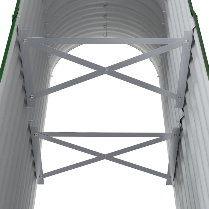 Garden Raised Bed Galvanised Steel 114X40X68 Cm Green Tonnnn