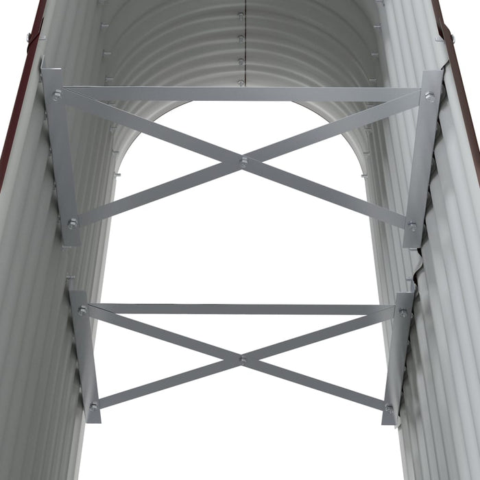 Garden Raised Bed Galvanised Steel 114X40X68 Cm Brown Tonnkb