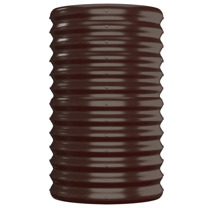 Garden Raised Bed Galvanised Steel 152X40X68 Cm Brown Tonnkp