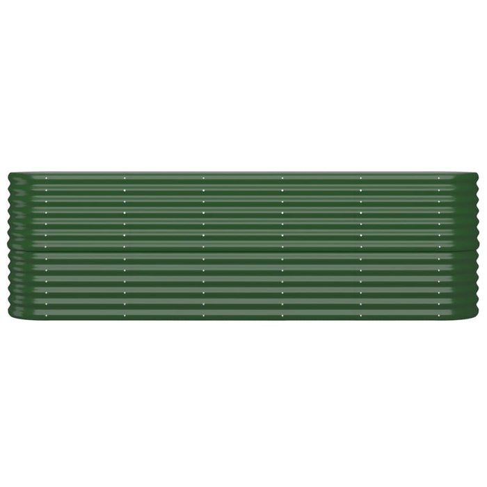 Garden Raised Bed Galvanised Steel 224X40X68 Cm Green Tonnkn