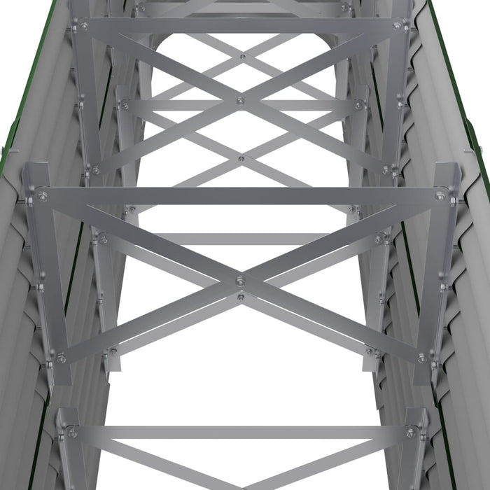 Garden Raised Bed Galvanised Steel 224X40X68 Cm Green Tonnkn