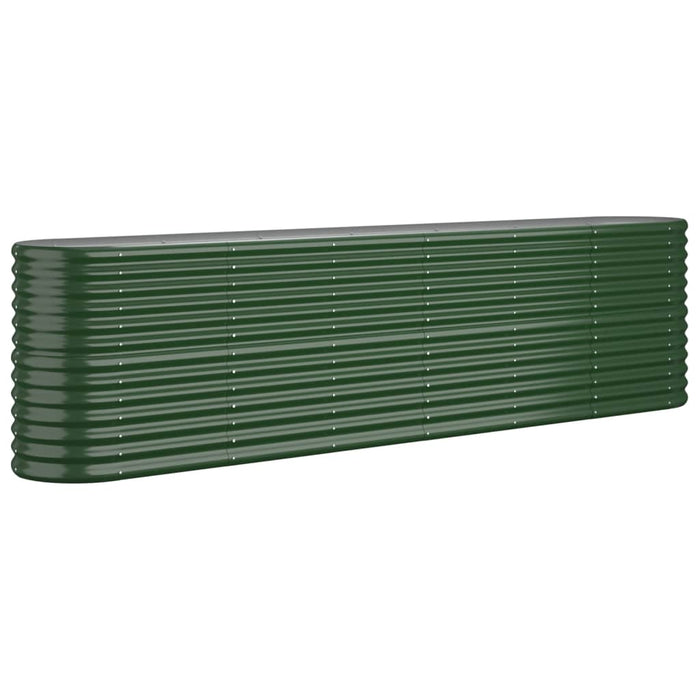 Garden Raised Bed Galvanised Steel 260X40X68 Cm Green Tonkbt