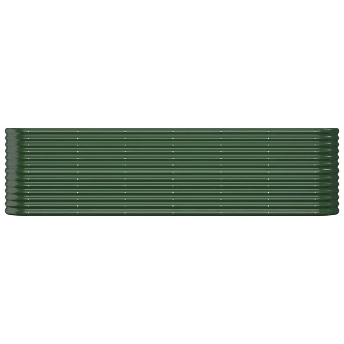 Garden Raised Bed Galvanised Steel 260X40X68 Cm Green Tonkbt