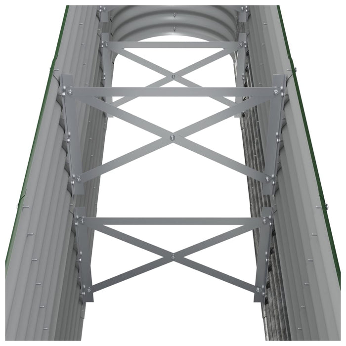 Garden Raised Bed Galvanised Steel 260X40X68 Cm Green Tonkbt