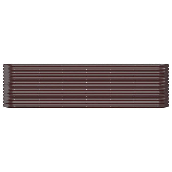 Garden Raised Bed Galvanised Steel 260X40X68 Cm Brown Tonkbp