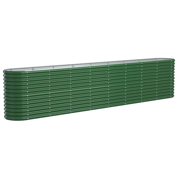 Garden Raised Bed Galvanised Steel 332X40X68 Cm Green Tonkbn