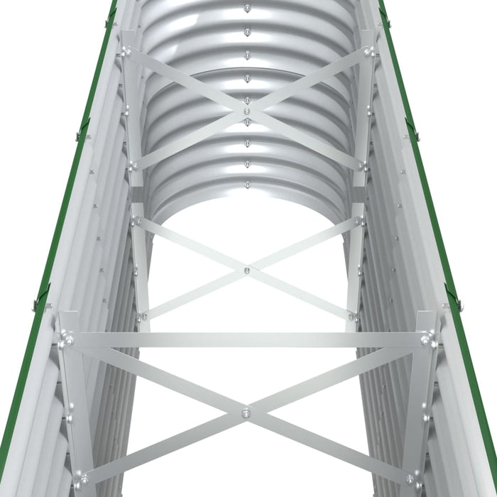 Garden Raised Bed Galvanised Steel 332X40X68 Cm Green Tonkbn