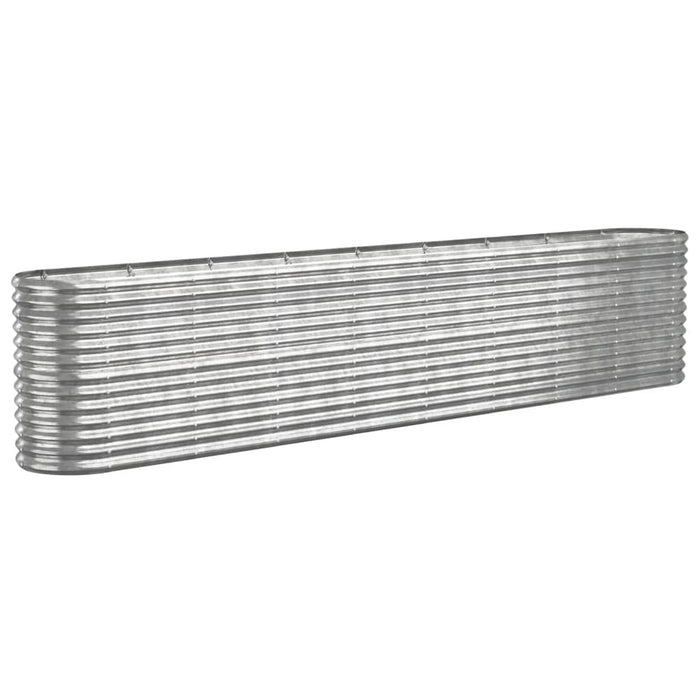 Garden Raised Bed Galvanised Steel 332X40X68 Cm Silver Tonkox