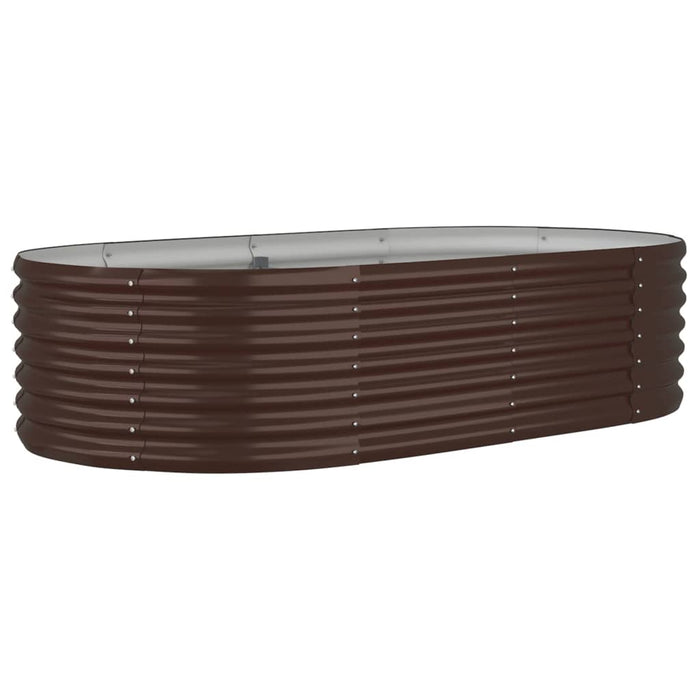 Garden Raised Bed Galvanised Steel 152X80X36 Cm Brown Tonkop