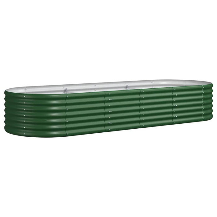 Garden Raised Bed Galvanised Steel 224X80X36 Cm Green Tonkon