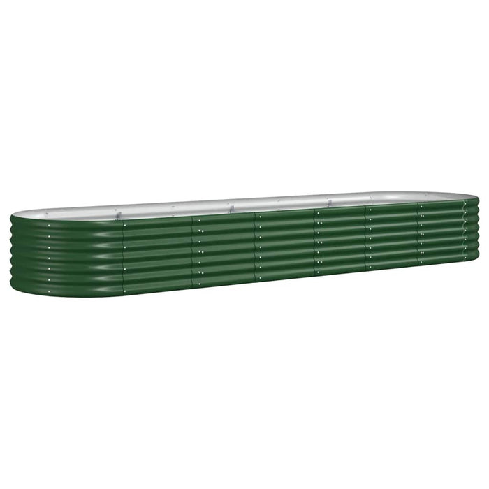 Garden Raised Bed Galvanised Steel 296X80X36 Cm Green Tonkxt