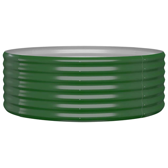 Garden Raised Bed Galvanised Steel 100X100X36 Cm Green Tonknt