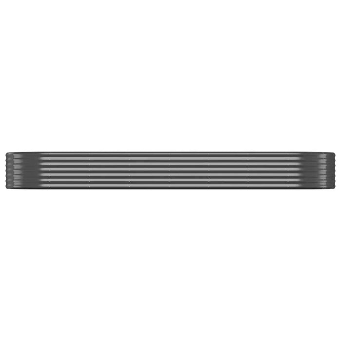 Garden Raised Bed Galvanised Steel 322X100X36 Cm Anthracite Tokbbo