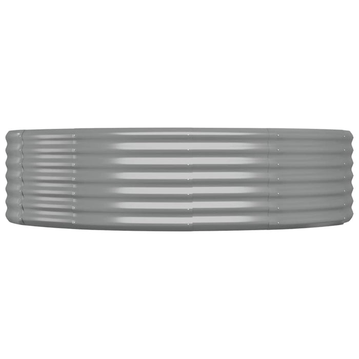 Garden Raised Bed Galvanised Steel 214X140X36 Cm Grey Tokbxa