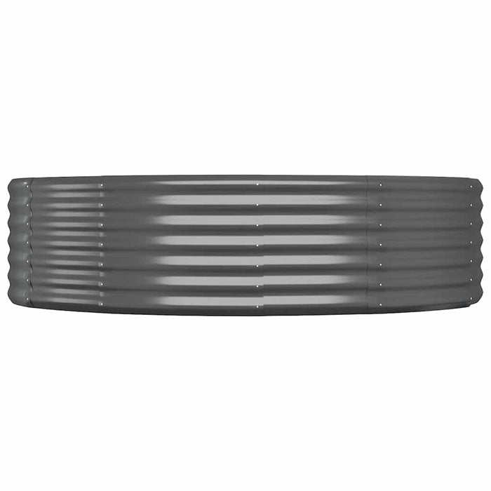 Garden Raised Bed Galvanised Steel 214X140X36 Cm Anthracite Tokbxl