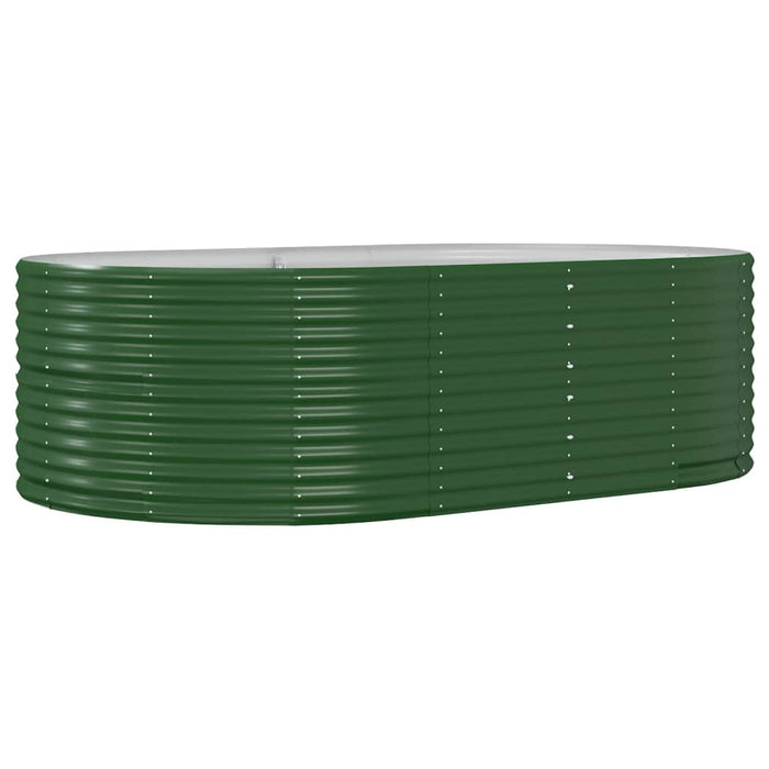 Garden Raised Bed Green 212X140X68 Cm Galvanised Steel Tokbkt