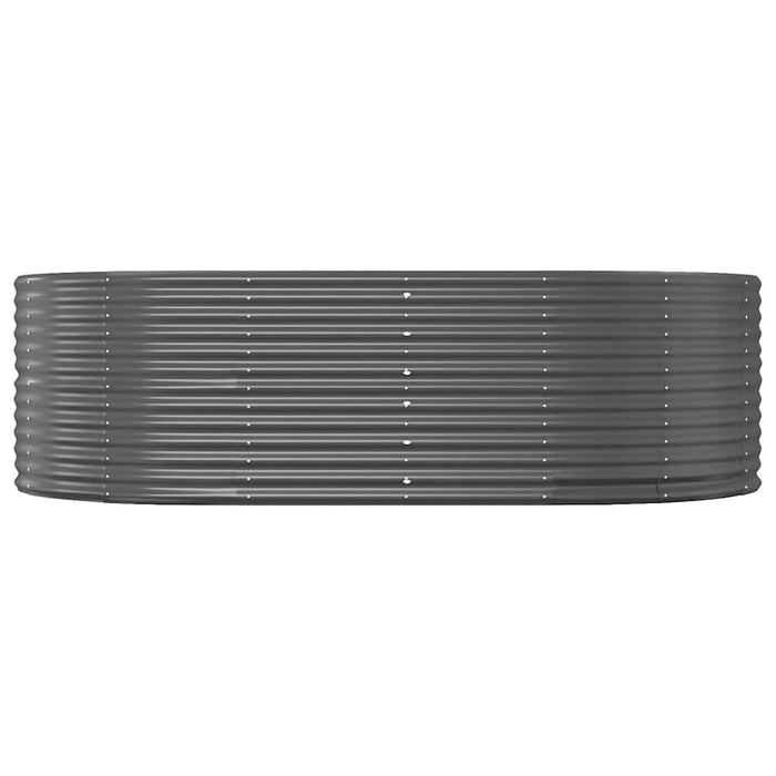 Garden Raised Bed Anthracite 212X140X68 Cm Galvanised Steel Tokbkl