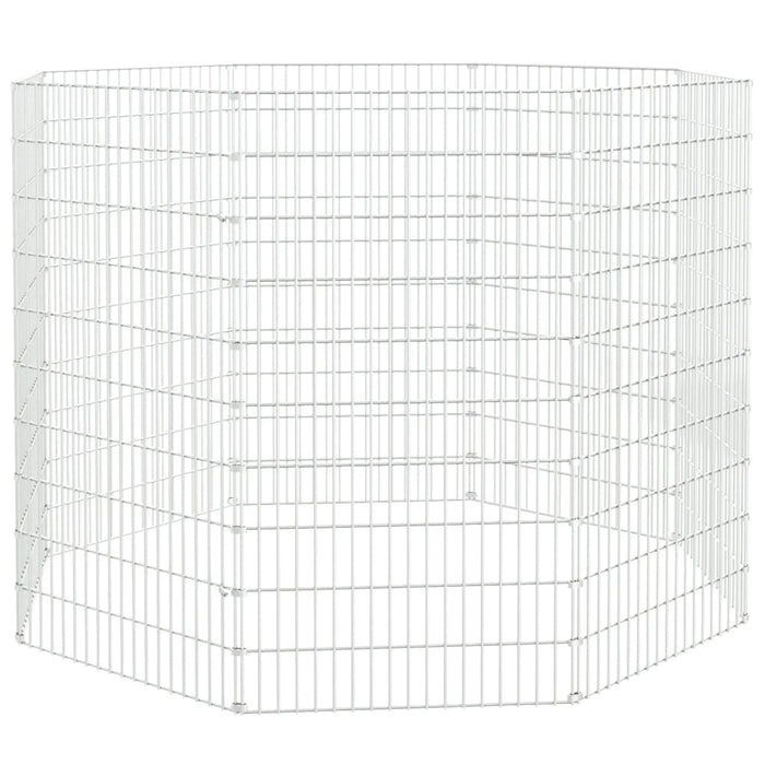Free Range Animal Enclosure 8-Panel 54X100 Cm Galvanised Iron Oiopnx