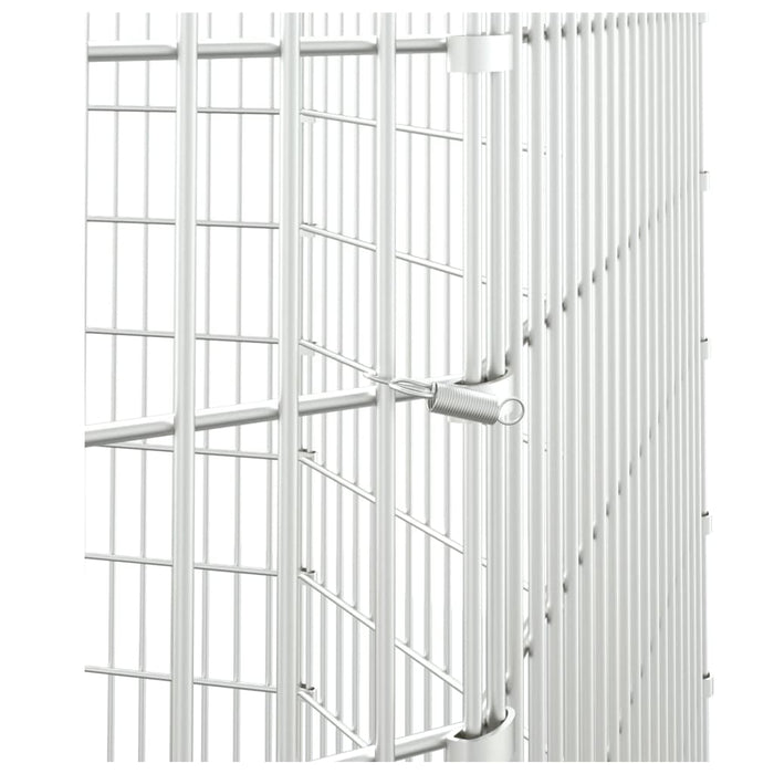 Free Range Animal Enclosure 8-Panel 54X100 Cm Galvanised Iron Oiopnx